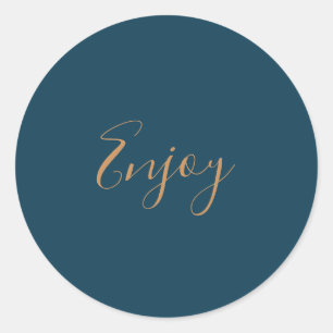 Bright Blue Background Enjoy Sticker