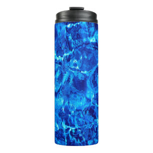 Bright Blue Background Thermal Tumbler