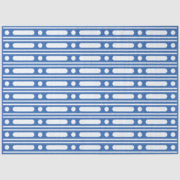 Bright Blue Bone Inlay Border Dots Decoupage Paper