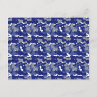 Bright Blue Camouflage Sparkle Camo Army Soldier