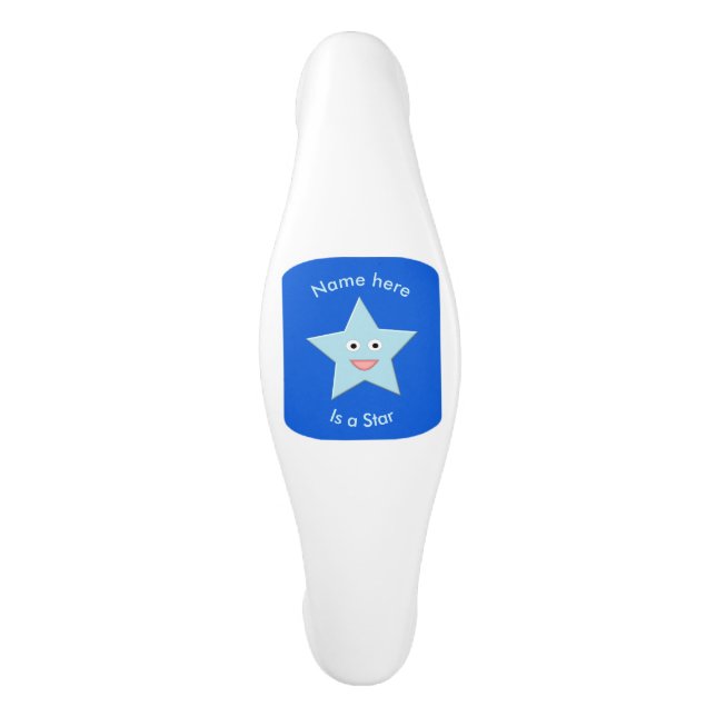 Bright Blue Celebration Star Custom Cabinet Pull (Front)