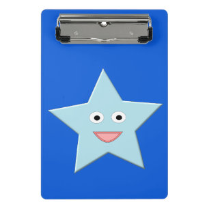 Bright Blue Celebration Star Mini Clipboard