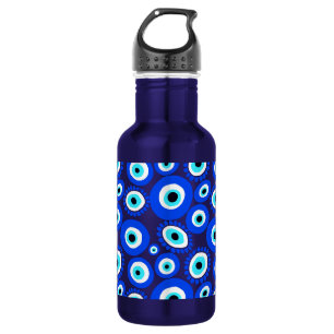 Bright Blue Evil Eyes Pattern 532 Ml Water Bottle