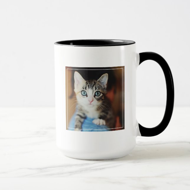 Bright Blue Eyed Kitten Mug (Right)