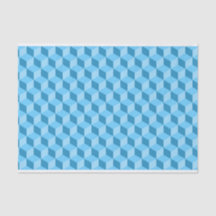 BRIGHT BLUE GEOMETRIC CUBE PATTERNS