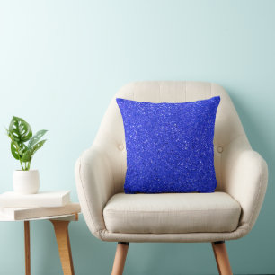 Bright Blue Glitter Cushion
