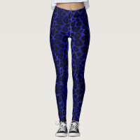 Bright Blue Leopard Animal Skin Print