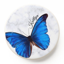 Bright Blue Morpho Butterfly Personalised