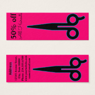 Bright Blue Outlined Scissor Promotion Coupon