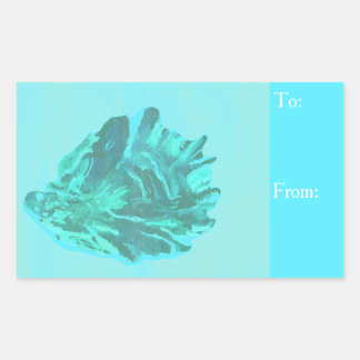 Bright Blue Oyster Seasell Rectangular Sticker