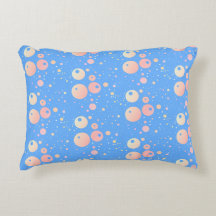 Bright blue pink dots pattern 