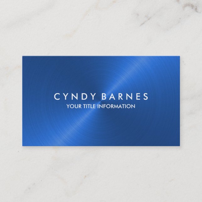 Bright Blue Sheen Business Card (Front)