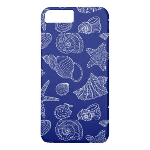 Bright Blue Shell Pattern iPhone 8 Plus/7 Plus Case