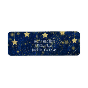 Bright Blue & Silver Starry Celestial Invitation