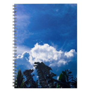 Bright Blue Sky With Clouds Notebook