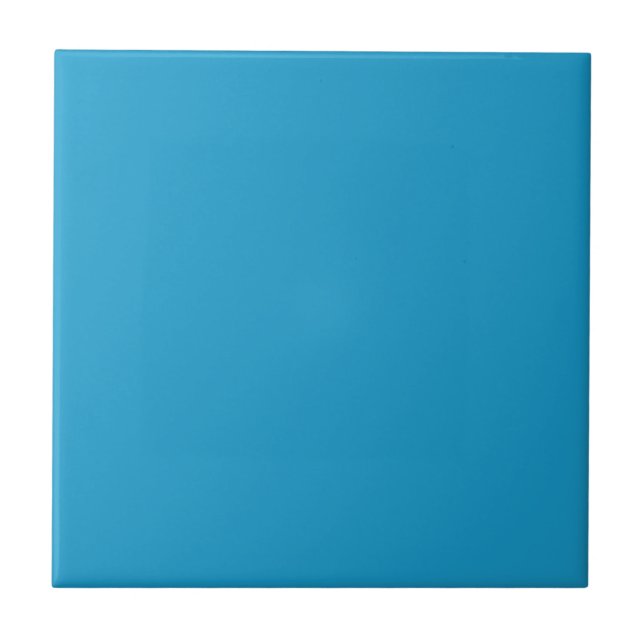 Bright Blue Solid Colour Tile (Front)