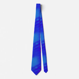 Bright Blue Tie Dye Necktie