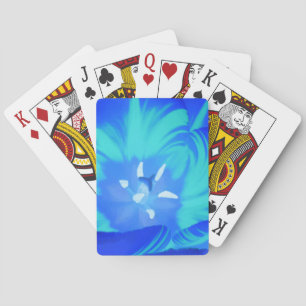 Bright Blue Tulip Playing Cards