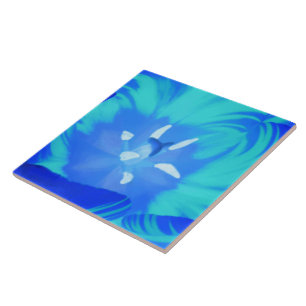 Bright Blue Tulip Tile