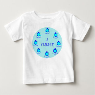 Bright Blue Turtle Dude Baby Clothing T-Shirt