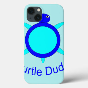 Bright Blue Turtle Dude iPad Case