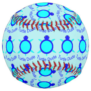 Bright Blue Turtle Dude Softball