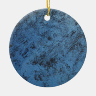 Bright blue vintage ceramic tree decoration