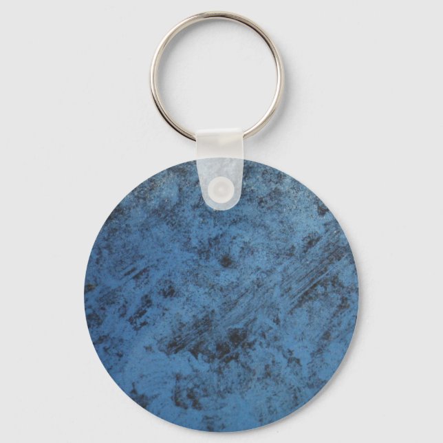 Bright blue vintage key ring (Front)
