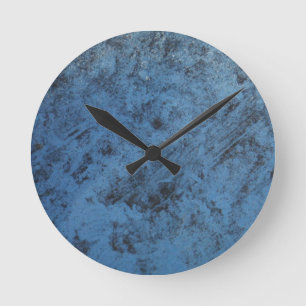 Bright blue vintage round clock