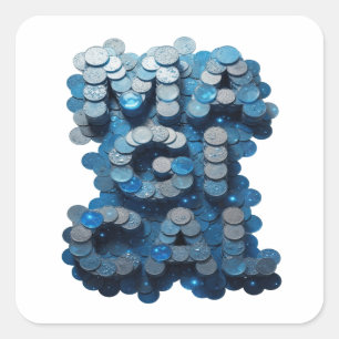 Bright Blue WATER Sticker Graphic