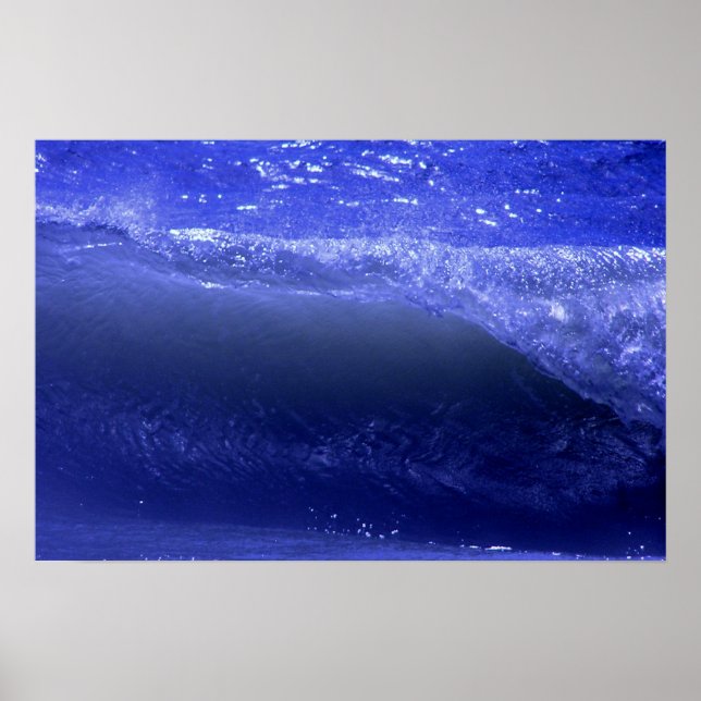 Bright Blue Waves Poster (Front)