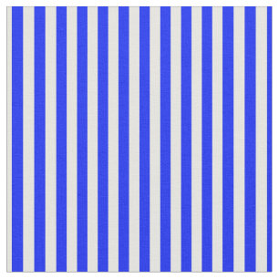 Bright Blue & White Stripes Fabric
