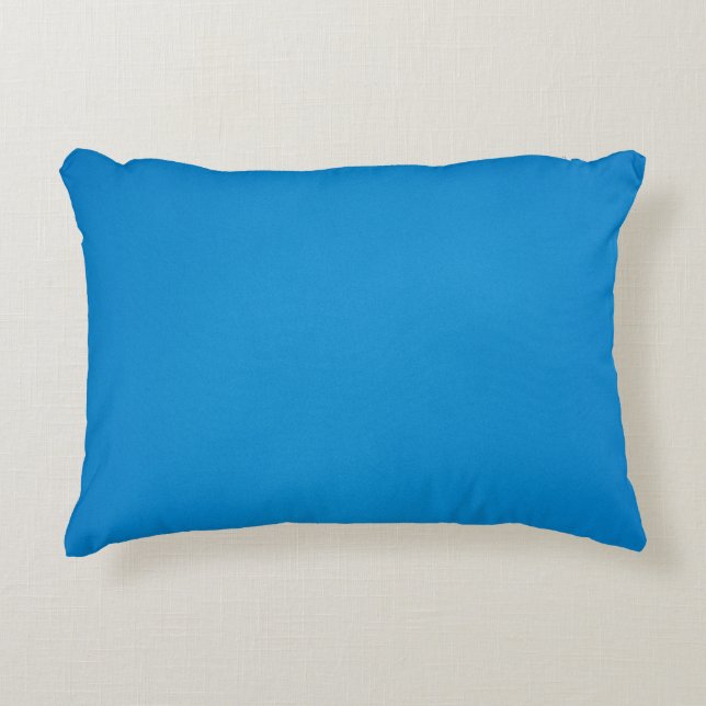 Bright Blue with Grainy Texture Decorative Cushion (Front)