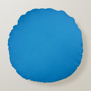 Bright Blue with Grainy Texture Round Cushion