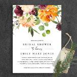 BRIGHT BLUSH YELLOW ORANGE FLORAL BRIDAL SHOWER INVITATION<br><div class="desc">If you need any further customisation please feel free to message me on yellowfebstudio@gmail.com.</div>