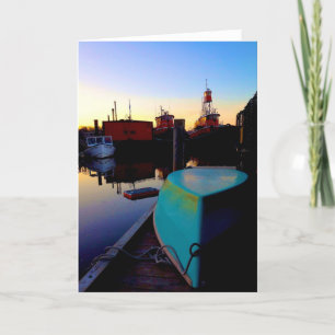 bright boats greeting card