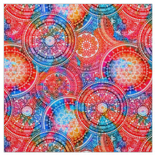 Bright Bohemian Boho Hippy Chic Pattern Fabric