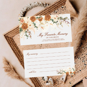 Bright Boho Favorite Memory of the Bride Ticket Card