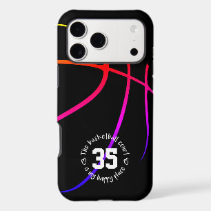 bright bold basketball court my happy place Case-M