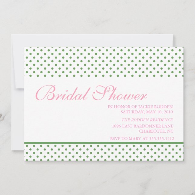 bright & bold bridal shower invitation (Front)