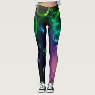 bright bold bubble desing leggings