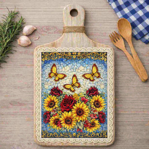 Bright Bold Burgundy Sunflowers Floral Decoupage Tissue Paper