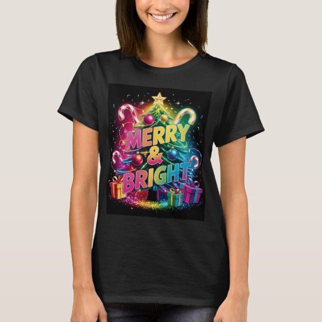 Bright & Bold Christmas Colours T-Shirt for Women (Front)