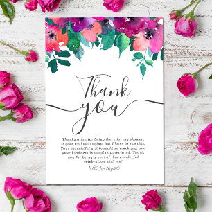 Bright & Bold Colourful Florals bridal shower than Invitation