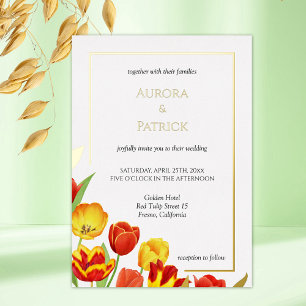 Bright & Bold Colourful Tulips White Spring Weddin
