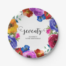 Bright & Bold Florals 70th Birthday