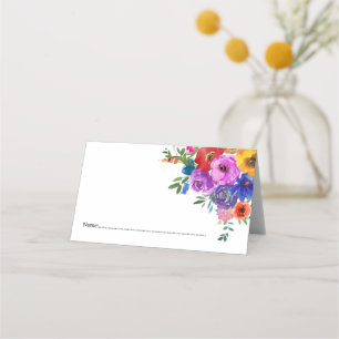 Bright & Bold Florals Place Card