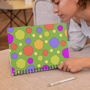 Bright bold Geometric Retro polka dot Notebook