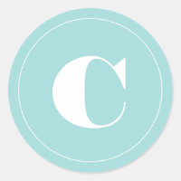 bright bold initial light blue