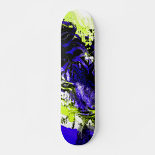 Bright Bold Tiger Face  Skateboard
